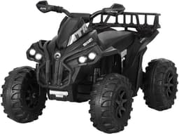 Rigo Kids Ride On Car ATV Quad Motorbike Storage Rack Electric Toys 12V Black
