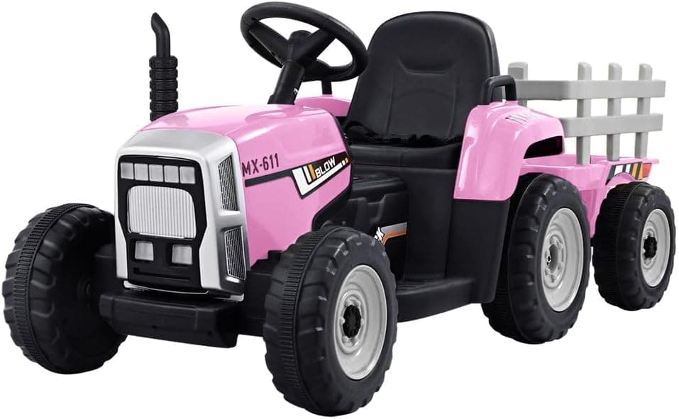 Kids Ride On Tractor Pink