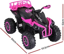 Rigo Kids Ride On Car ATV Quad Motorbike Storage Rack Electric Toys 12V Pink