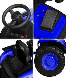 Ride on Toy Tractor with Trailer 12V Twin Motors Blue