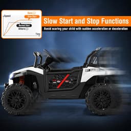 12V Kids Ride on UTV white