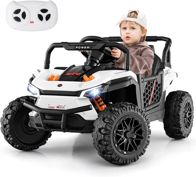 12V Kids Ride on UTV white