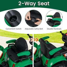 HONEY JOY 4 in 1 Ride on Tractor Green