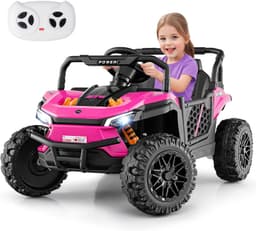 12V Kids Ride on UTV Pink