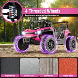 12V Kids Ride on UTV Pink