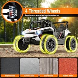 12V Kids Ride on UTV white